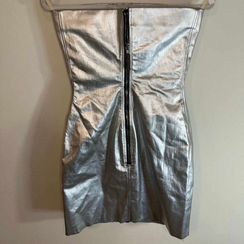Rick Owens Strobe FW22 Silver Bustier Dress – Goddess in Chrome - Picture 6 of 16